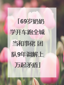 69岁奶奶学开车跑全城当和事佬 团队9年调解上万起矛盾
