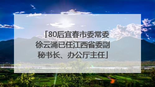 80后宜春市委常委徐云涌已任江西省委副秘书长、办公厅主任